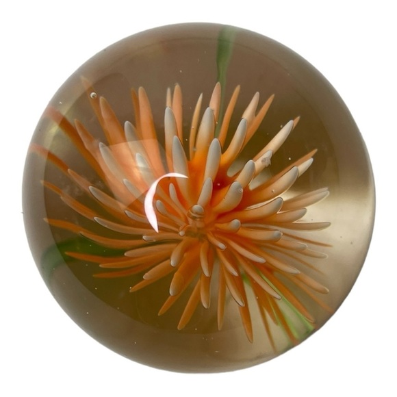 Vintage Other - Vintage Dahlia Chrysanthemum Flower Paperweight